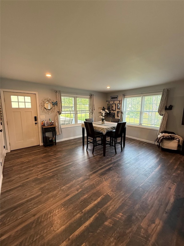 153 Ridgewood Ave, Middletown, NY 10940 - dining room with dark wood-type flooring and recessed lighting