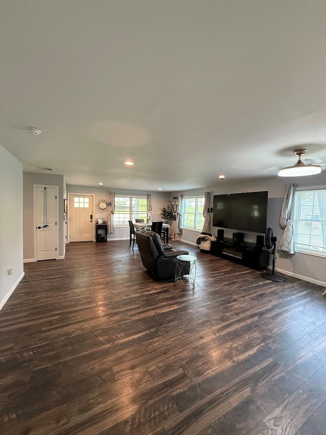 153 Ridgewood Ave, Middletown, NY 10940 - living area featuring wood finished floors and recessed lighting