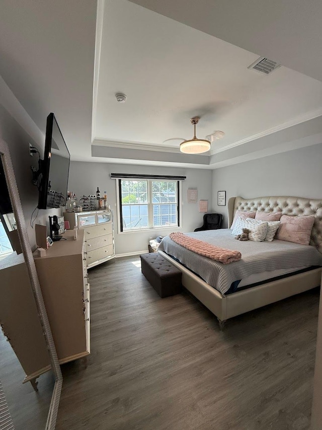 153 Ridgewood Ave, Middletown, NY 10940 - bedroom featuring a raised ceiling and dark wood-style floors