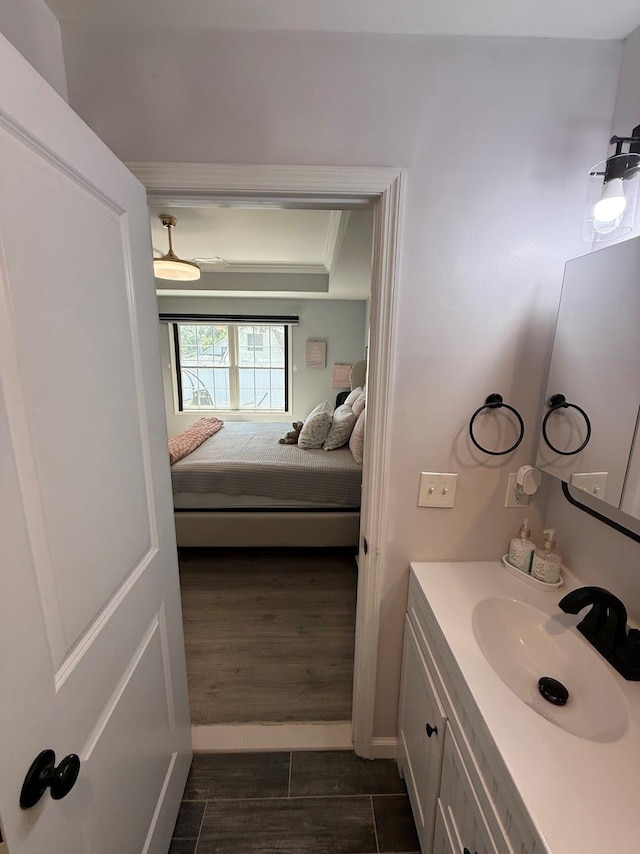 153 Ridgewood Ave, Middletown, NY 10940 - bathroom featuring wood finished floors and vanity