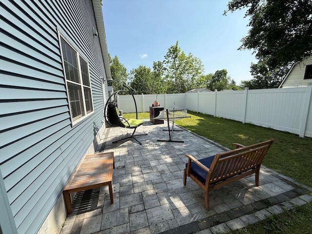153 Ridgewood Ave, Middletown, NY 10940 - fenced backyard featuring a patio area