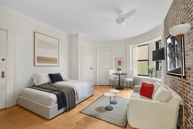 293 Riverside Dr Unit 4B, New York Manhattan, NY 10025 - bedroom featuring a ceiling fan