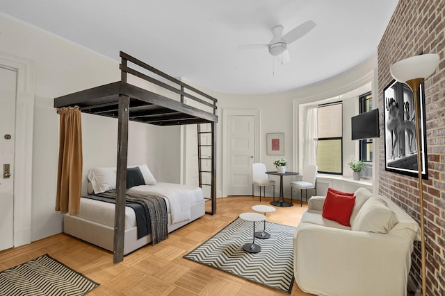 293 Riverside Dr Unit 4B, New York Manhattan, NY 10025 - bedroom featuring a ceiling fan