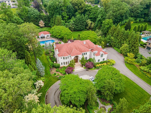11 Black Rock Rd, Muttontown, NY 11545 - aerial view of a pool