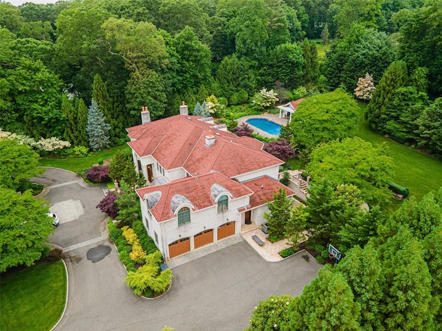 11 Black Rock Rd, Muttontown, NY 11545 - aerial view of property and surrounding area with a heavily wooded area