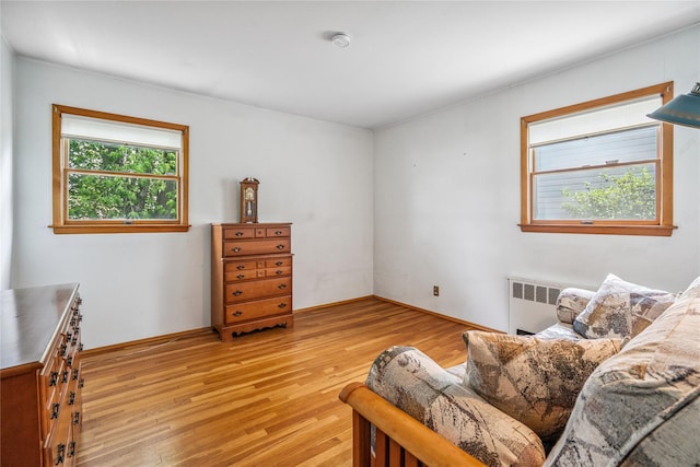 337 Atlantic Ave, Massapequa Park, NY 11762 - living area featuring radiator and light wood finished floors