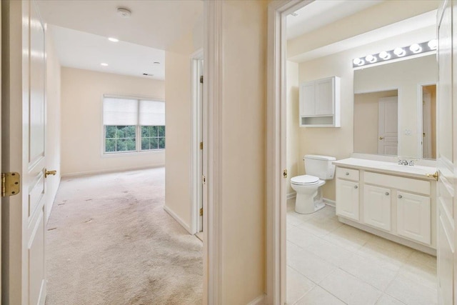 26 N De Baun Ave Unit 303, Suffern, NY 10901 - bathroom with vanity and recessed lighting