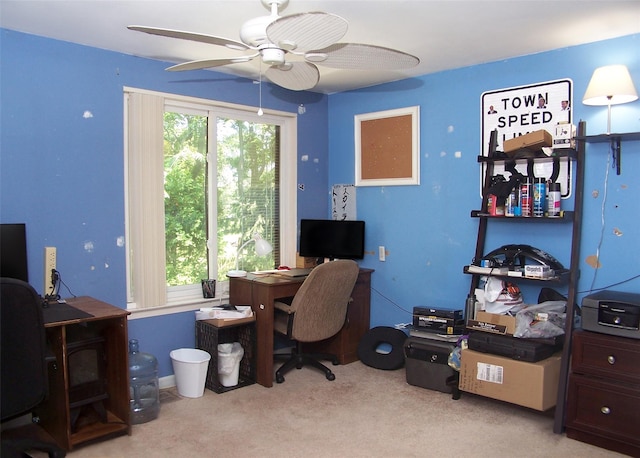 23 Birchwood Rd Unit 23, Coram, NY 11727 - office area featuring carpet flooring and a ceiling fan