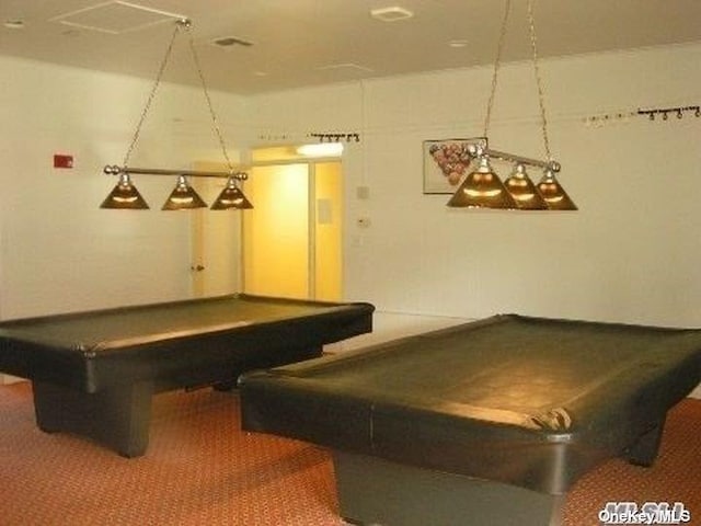 23 Birchwood Rd Unit 23, Coram, NY 11727 - rec room with billiards and carpet flooring