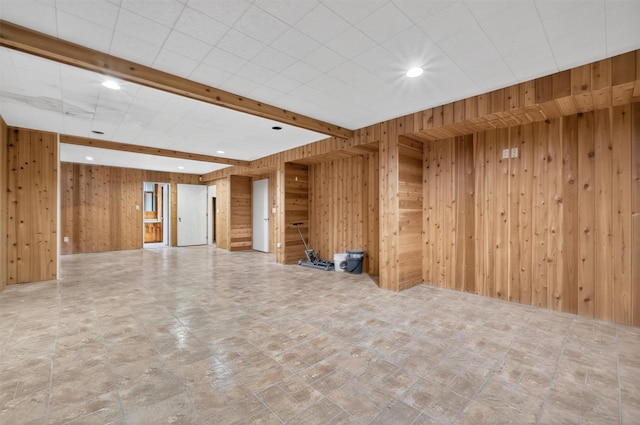 35 Greenlawn Rd, Amawalk, NY 10501 - unfurnished room with wooden walls and recessed lighting