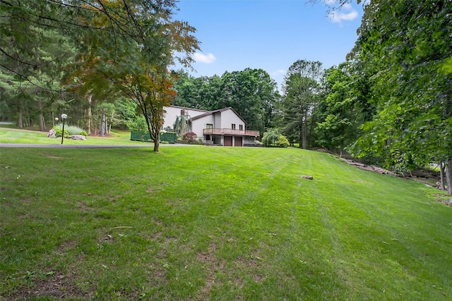 35 Greenlawn Rd, Amawalk, NY 10501 - view of green lawn featuring a deck