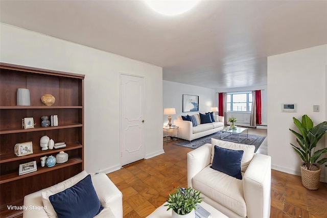 99-10 60th Ave Unit C1C, Corona, NY 11368 - living area featuring baseboards