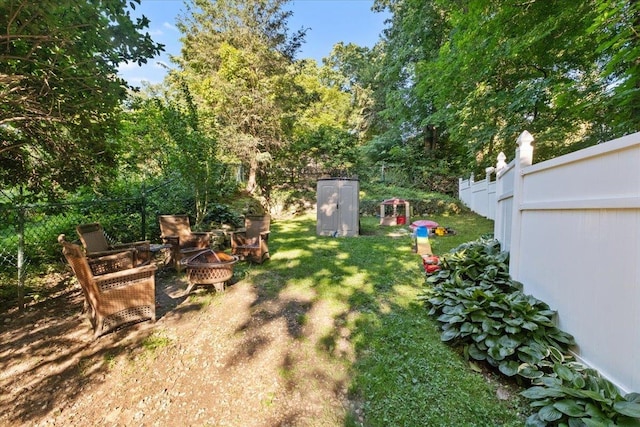 474 Swanson Dr, Thornwood, NY 10594 - view of yard with an outdoor fire pit