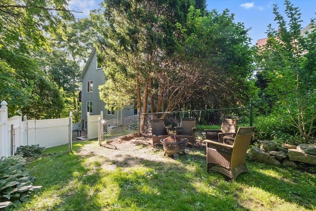 474 Swanson Dr, Thornwood, NY 10594 - view of yard with a fire pit