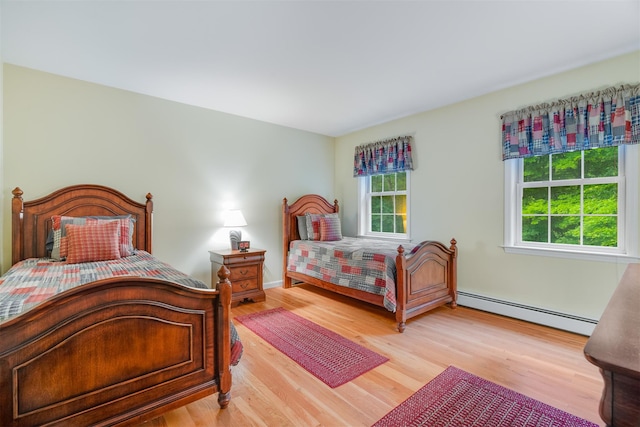 76 Warren St, Somers, NY 10589 - bedroom featuring a baseboard heating unit and wood finished floors