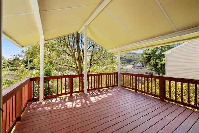 16 Stoll St, Port Jervis, NY 12771 - wooden deck with view of scattered trees