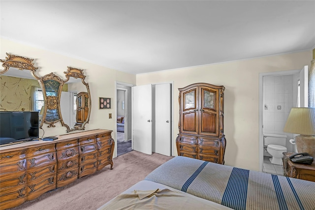 11 Rupert Pl, Melville, NY 11747 - bedroom with a closet, light colored carpet, and ensuite bath