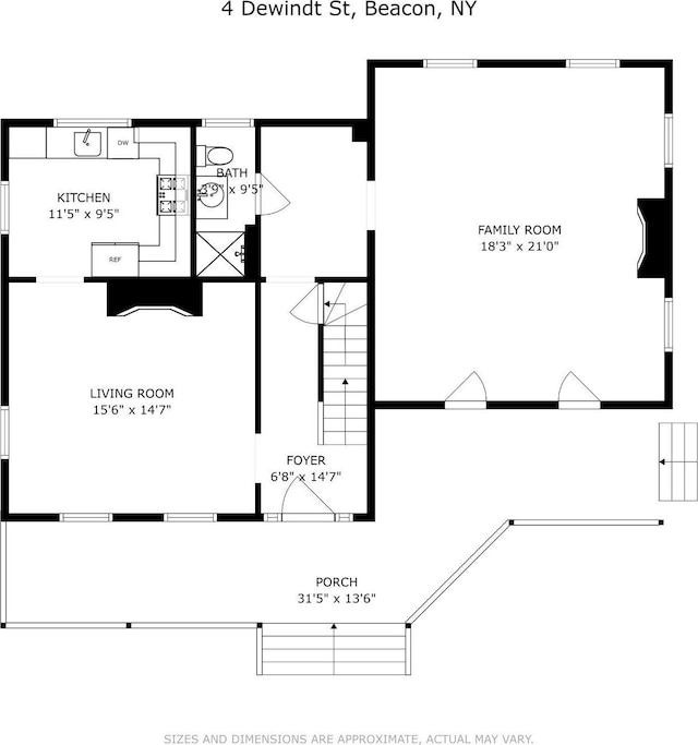 4 Dewindt St, Beacon, NY 12508 - view of home floor plan