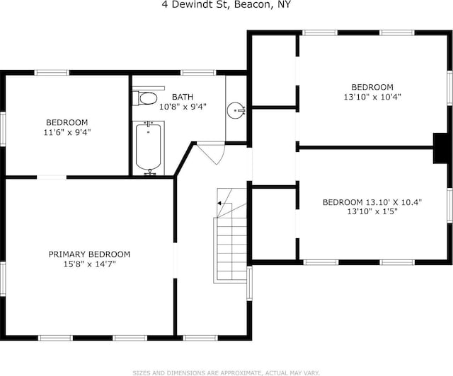 4 Dewindt St, Beacon, NY 12508 - view of floor plan / room layout