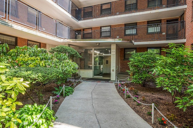 35-51 85th St Unit 2F, Jackson Heights, NY 11372 - view of exterior entry featuring brick siding