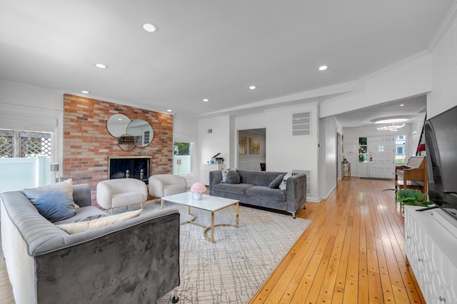 94 Fairview Ave, Great Neck, NY 11023 - living area with light wood-style flooring, plenty of natural light, and recessed lighting