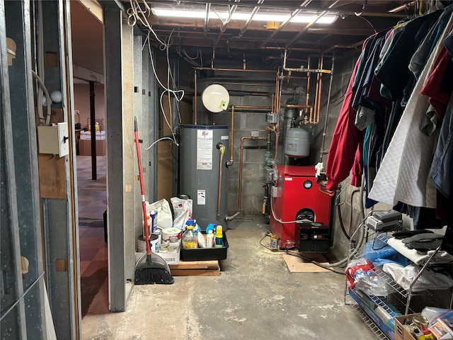 266 Adirondack Dr, Selden, NY 11784 - utility room with water heater and a heating unit