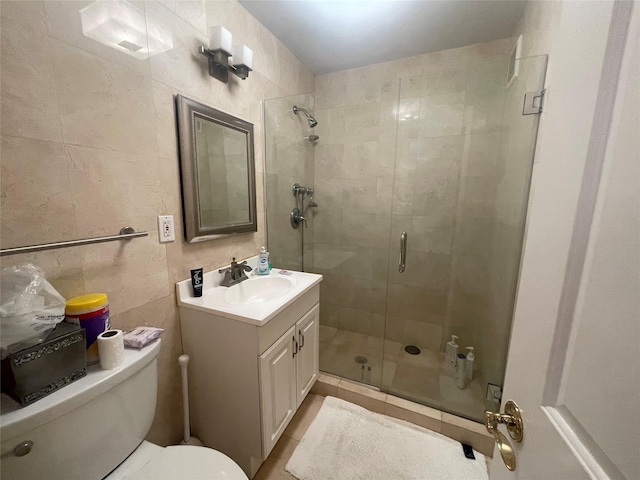 360 Central Ave Unit 217, Lawrence, NY 11559 - full bathroom with a shower stall, vanity, and tile patterned floors