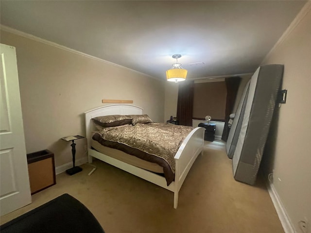 360 Central Ave Unit 217, Lawrence, NY 11559 - bedroom with light colored carpet and ornamental molding