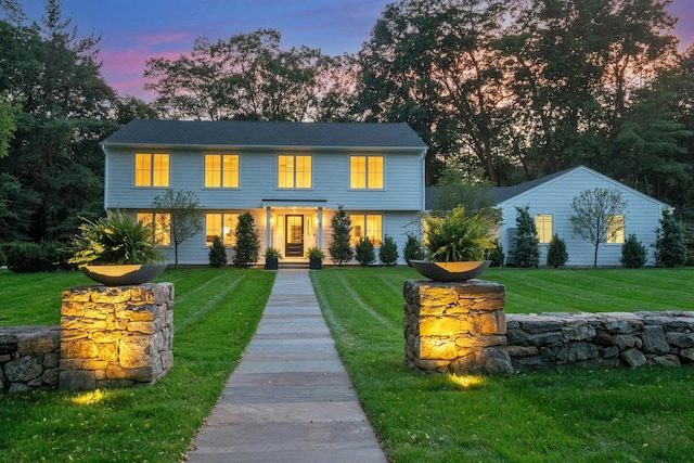 1 Devoe Rd, Armonk, NY 10504 - view of front of home featuring a lawn