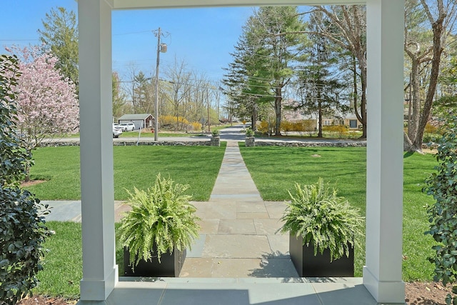 1 Devoe Rd, Armonk, NY 10504 - view of property's community featuring a lawn