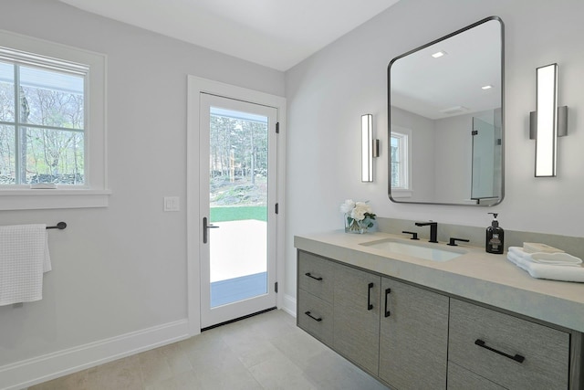 1 Devoe Rd, Armonk, NY 10504 - bathroom featuring vanity and tile patterned flooring