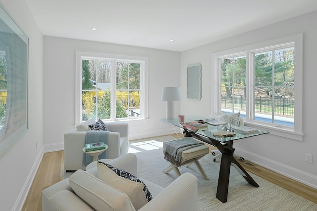 1 Devoe Rd, Armonk, NY 10504 - living area featuring plenty of natural light, wood finished floors, and recessed lighting