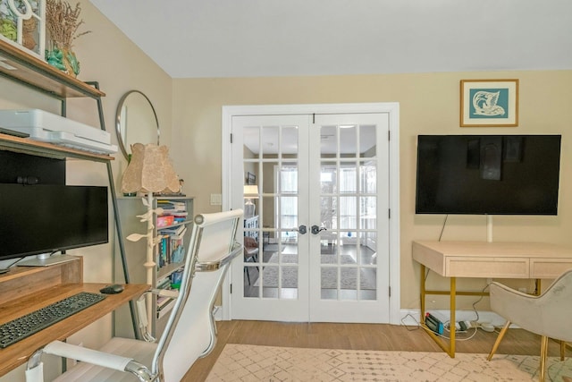 92 Wiltshire Rd, Scarsdale, NY 10583 - office space with french doors and wood finished floors
