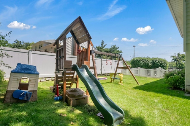 92 Wiltshire Rd, Scarsdale, NY 10583 - view of playground with a fenced backyard