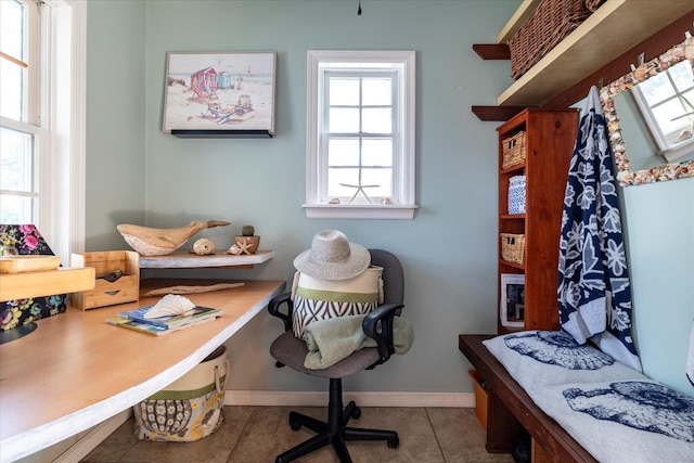 135 Flamingo St, Atlantic Beach, NY 11509 - tiled home office with baseboards