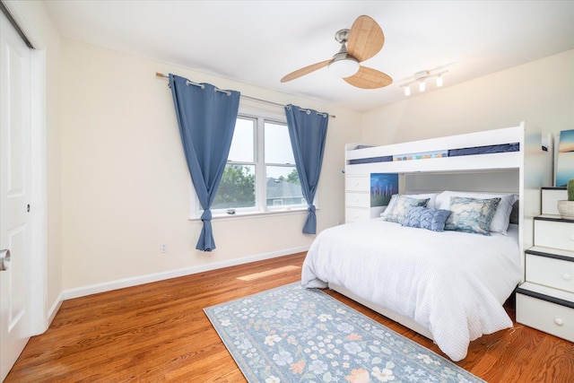 135 Flamingo St, Atlantic Beach, NY 11509 - bedroom featuring wood finished floors, a closet, and ceiling fan
