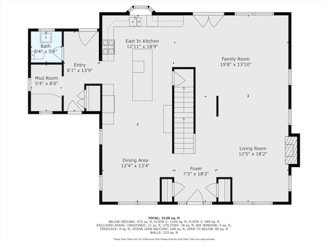 135 Flamingo St, Atlantic Beach, NY 11509 - view of floor plan / room layout