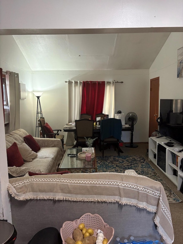 40 Samuel St, Ronkonkoma, NY 11779 - living room with lofted ceiling and carpet