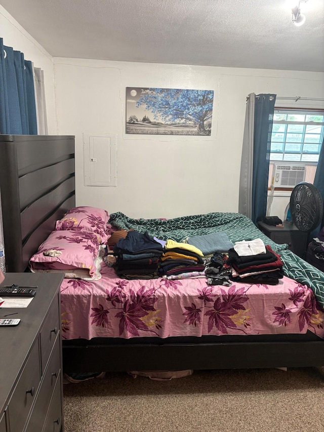 40 Samuel St, Ronkonkoma, NY 11779 - carpeted bedroom with electric panel and a textured ceiling