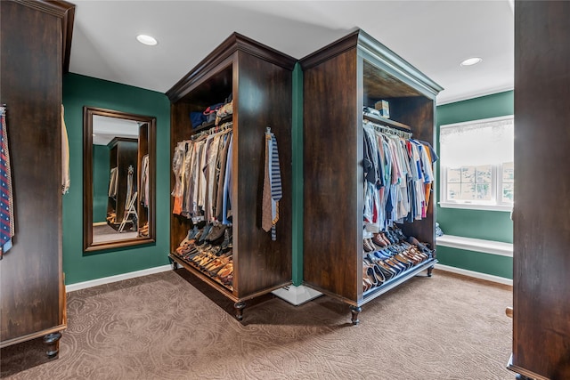 17 Pheasant Run Ln, Dix Hills, NY 11746 - walk in closet featuring carpet flooring