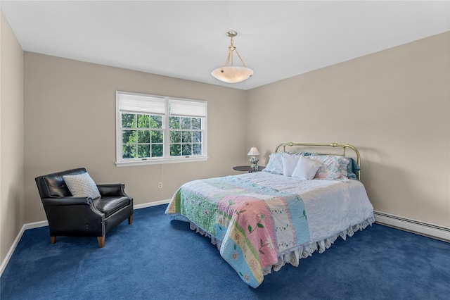 17 Pheasant Run Ln, Dix Hills, NY 11746 - carpeted bedroom featuring baseboards and baseboard heating
