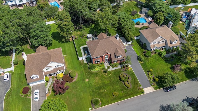 17 Pheasant Run Ln, Dix Hills, NY 11746 - aerial view of property's location featuring a pool and nearby suburban area