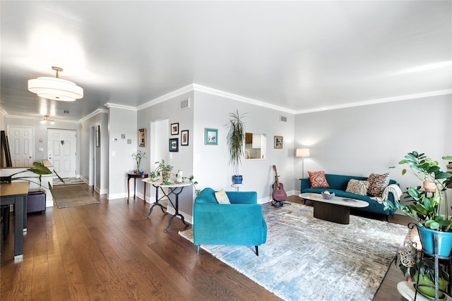 29D Windle Park Unit D, Tarrytown, NY 10591 - living area featuring wood finished floors and crown molding
