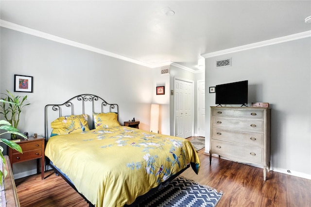 29D Windle Park Unit D, Tarrytown, NY 10591 - bedroom featuring ornamental molding, wood finished floors, and a closet