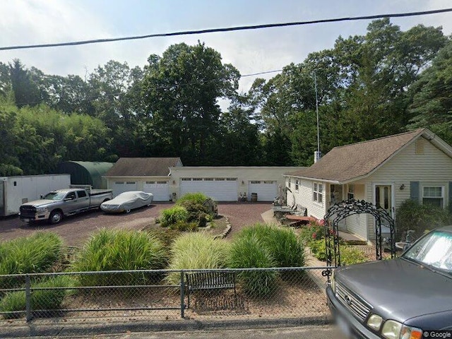 62 Port Washington Rd, Sound Beach, NY 11789 - view of front of house with a detached garage