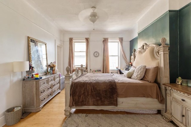 5836 Catalpa Ave, Ridgewood, NY 11385 - bedroom featuring light wood-type flooring and ceiling fan