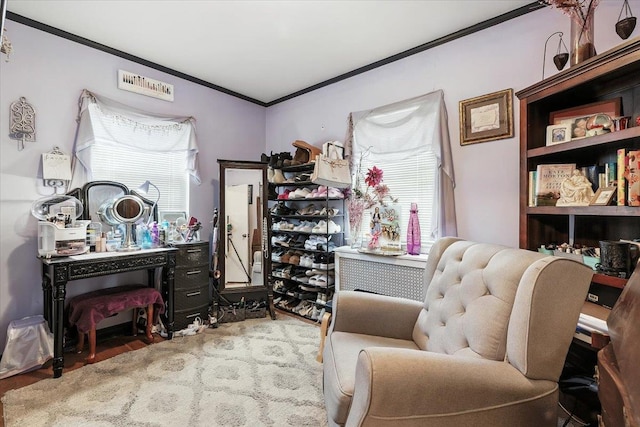209 Venetian Blvd, Lindenhurst, NY 11757 - office featuring crown molding and wood finished floors