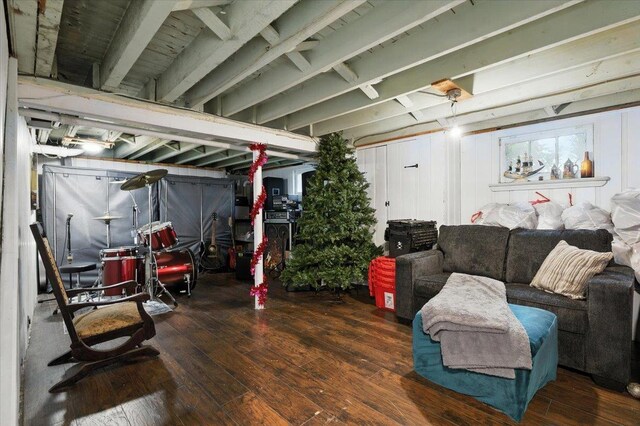 209 Venetian Blvd, Lindenhurst, NY 11757 - below grade area featuring hardwood / wood-style floors