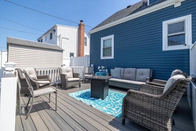 209 Venetian Blvd, Lindenhurst, NY 11757 - deck featuring an outdoor living space