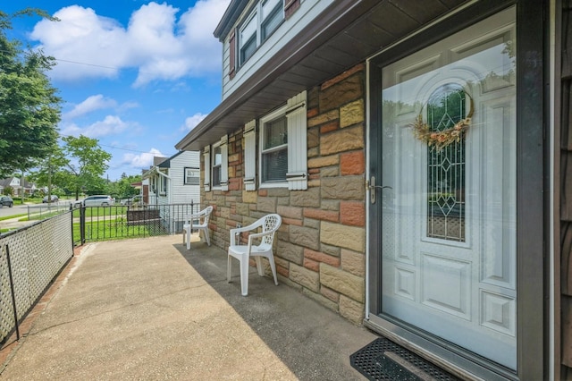 66 Gates Ave, Valley Stream, NY 11580 - entrance to property featuring stone siding and covered porch